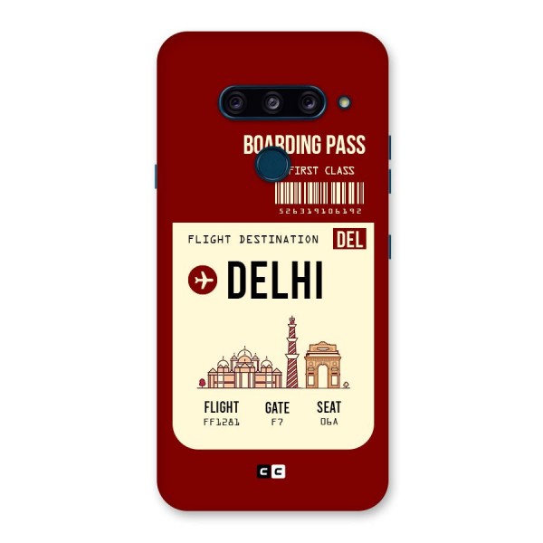 Delhi Boarding Pass Back Case for LG  V40 ThinQ
